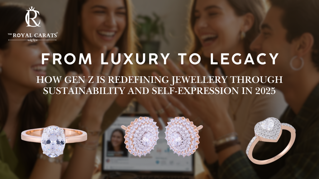 Gen Z redefines luxury with sustainable, lab-grown diamond jewellery, including rose gold rings and stud earrings, focusing on self-expression.